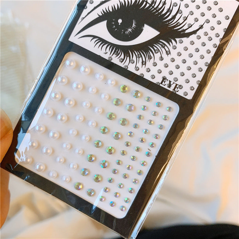 Eye And Face Decoration Patch Makeup Sticker Pearl Veneer Eye Makeup Eye And Face Decoration Patch Makeup Sticker Pearl Veneer Eye Makeup